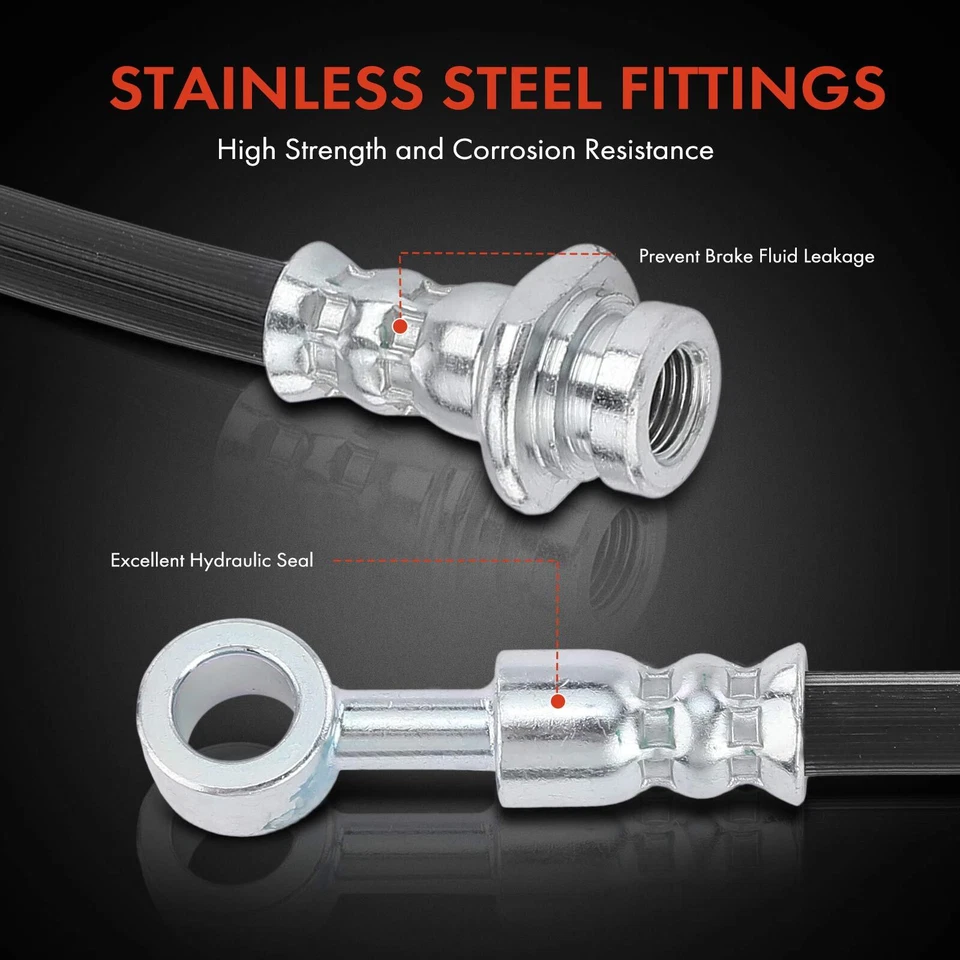 Manguera hidráulica de freno exterior trasero 2 piezas para Suzuki SX4 2007 2008 2009-2013 L4 2,0 L Foto 4 de 4