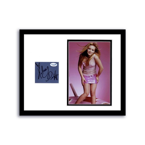HILARY DUFF SIGNED AUTOGRAPH FRAMED 11x14 DISPLAY ACOA LIZZIE MCGUIRE PHOTO STAR