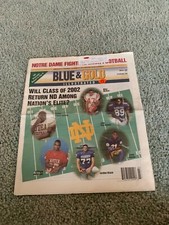 1998 Notre Dame Football Blue & Gold Magazine Jordan Black Clifford Jefferson 