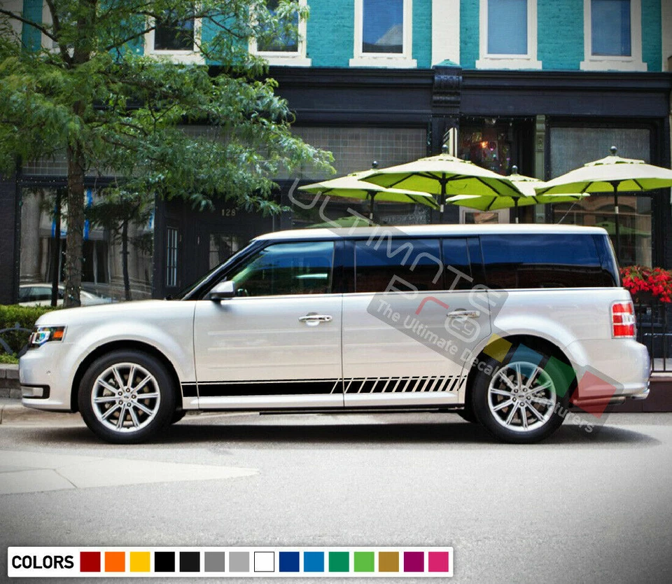 条纹套件 适用于福特 Flex 面板门镜翼格栅 2008 2009 2010 2011 2012 — 第 2/4 张图片