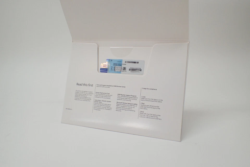 Kit de DVD estándar multimedia Microsoft Windows Server 2016 + llave 16 núcleos 1 paquete Foto 3 de 4