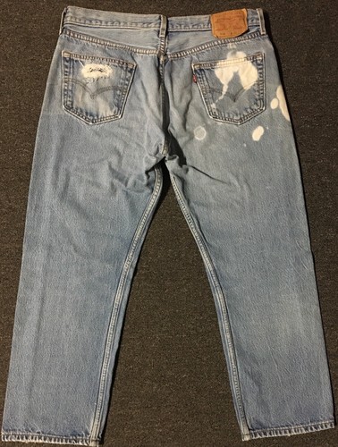Vtg 90s Levis 501 Button Fly Faded 