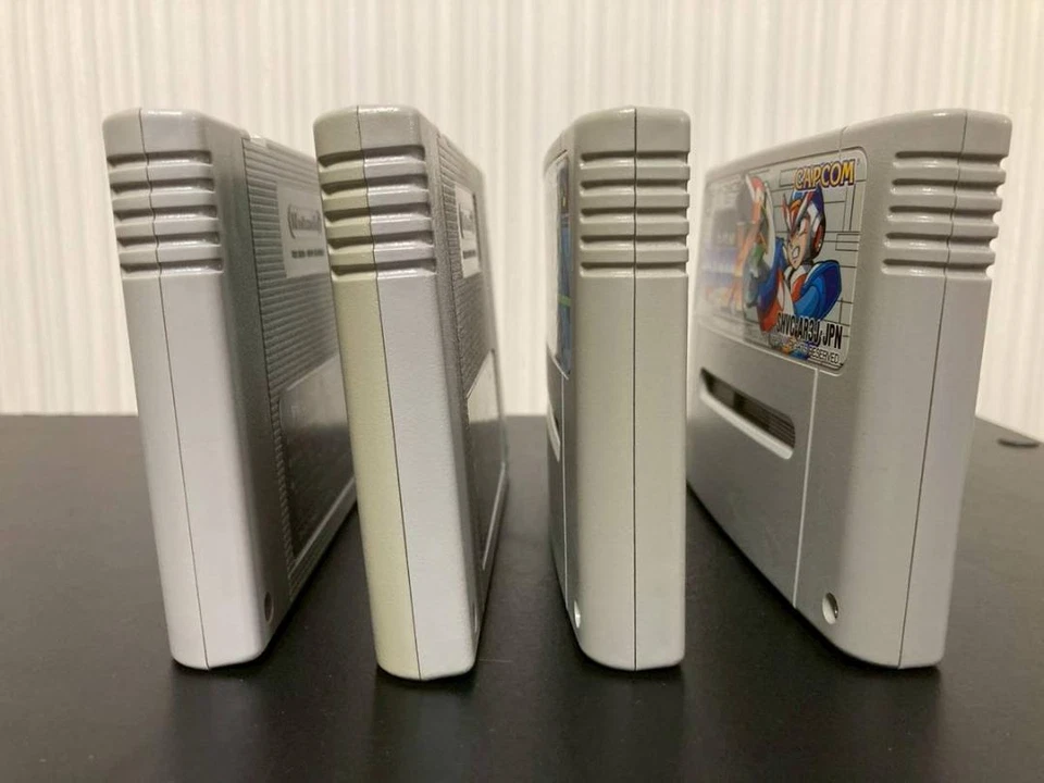 Lot 4 Nintendo Super Famicom SFC Mega Man Rockman X X2 X3 7 SNES Games Set Japan - Image 3 of 4