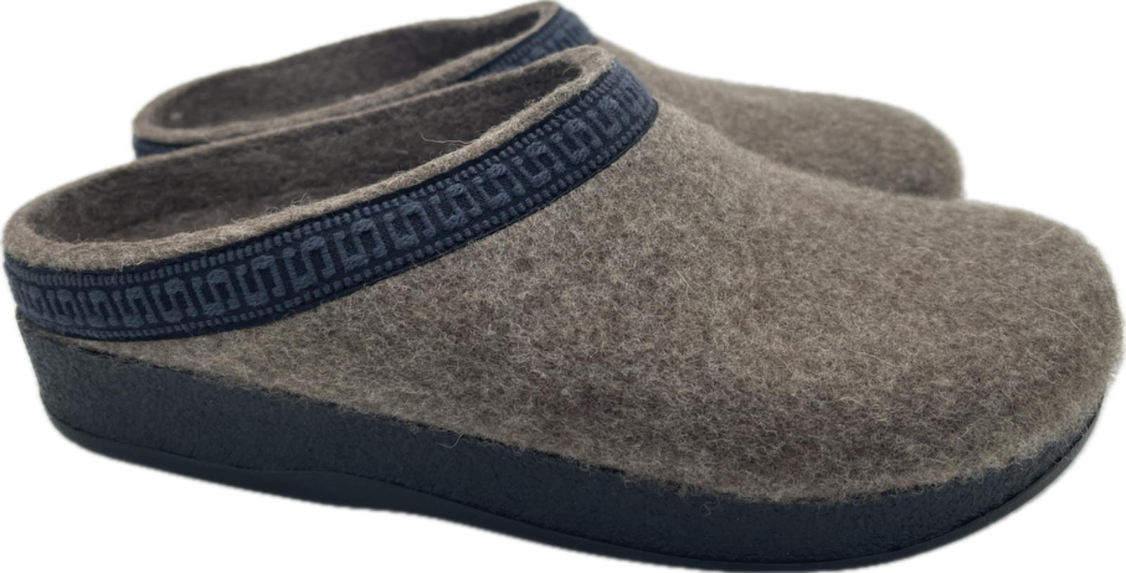 SAOLA Stegmann Zoccoli Uomo Lana Poli Suola Marrone Erica M108P Taglia 10