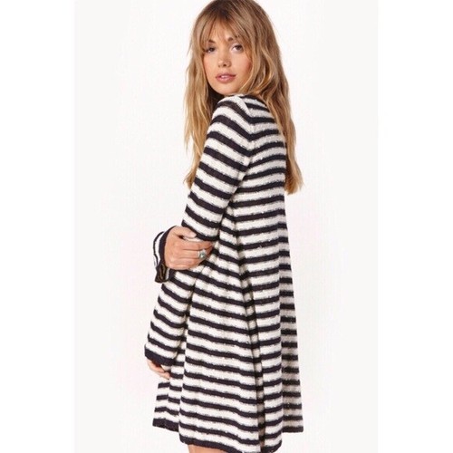Free People Striped Swing Sweater Dress 