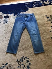 McKenzie Tribe Dungarees Straight Fit Blue Jeans Men's Size 36/30 Made in USA