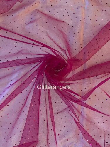 Holographic Sequin Tulle Net Fabric 58” Wide Tutu Dress Crafts Decor Wedding - Picture 17 of 32