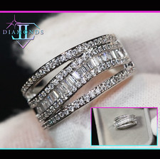 Womens Baguette Cut Diamond Ring, Simulated Diamond Ring, Promise Ring