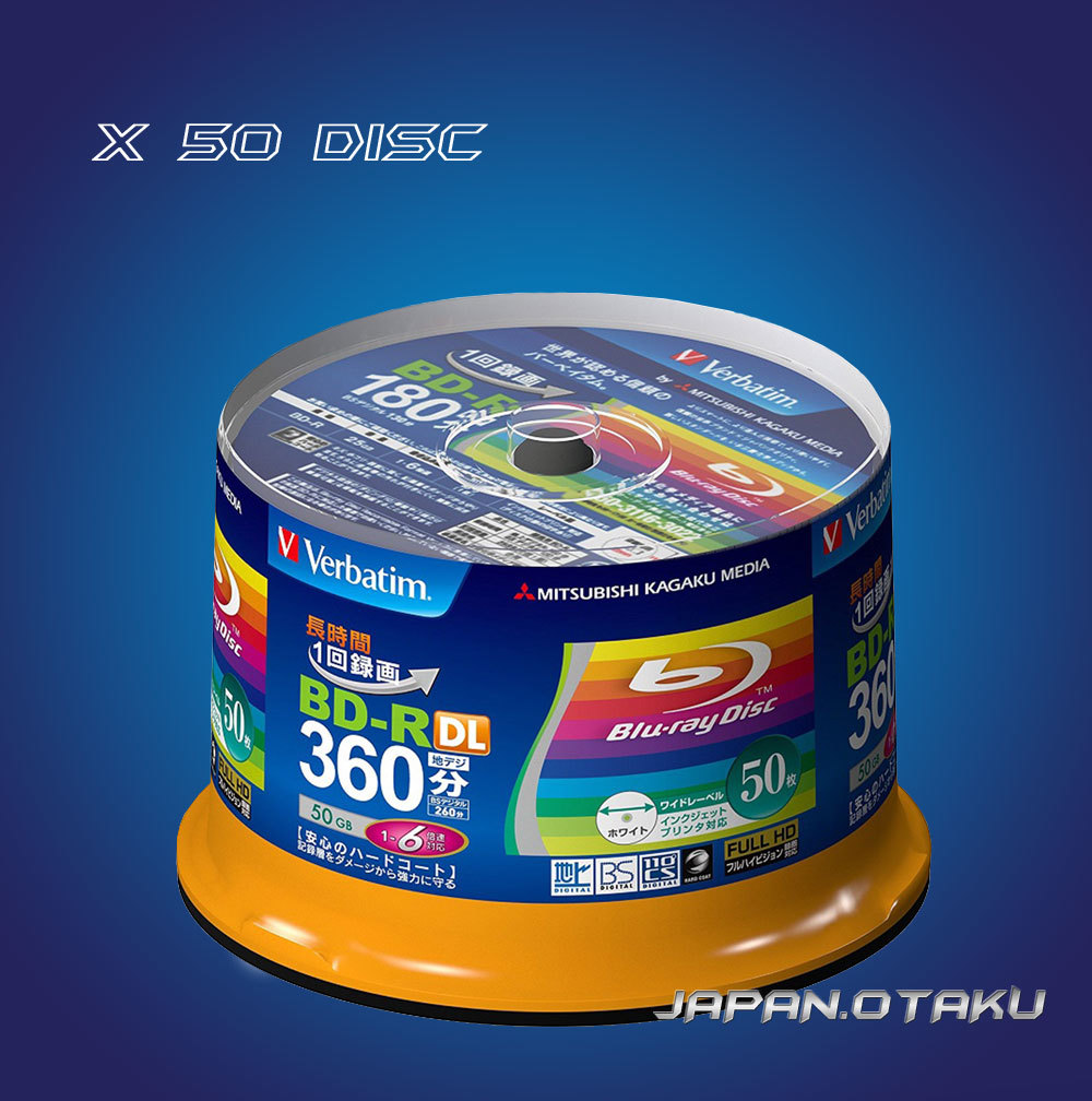 50 x Disc Verbatim BD-R DL 50GB x6 Write Speed Blu-ray disc Sealed