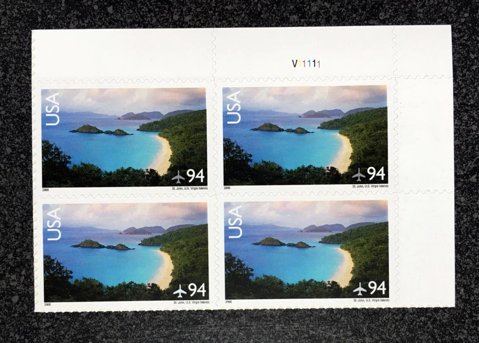 2008USA #C145 94c Trunk Bay Virgin Islands Airmail - Plate Block of 4  mint - Image 3 of 3