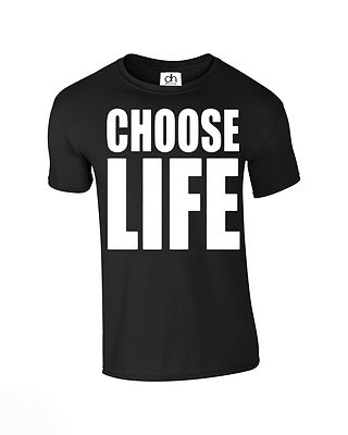 Choose Life Wham Retro 80s 80's T Shirt XS-3XL fancy dress (CHOOSE