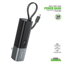 For Apple iPhone 16E / SE4 (2025) 5000mAh Built-in AC Plug Portable Charger