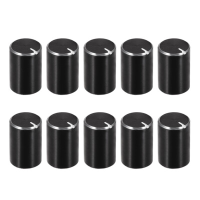 10pcs Potentiometer Knob Black Rotary Knob 10mmx15mm Volume Control Knob