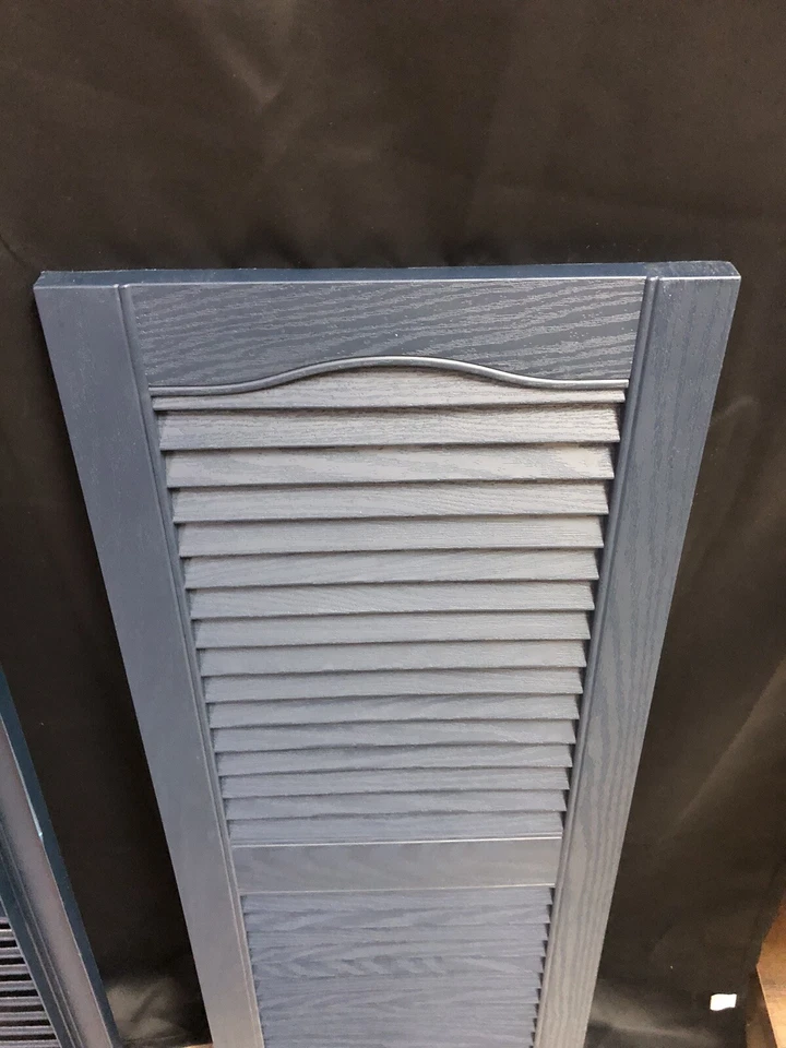 Mid America  Louver Vinyl Shutters 14.5in. X 39 In Midnight Blue - Image 3 of 4