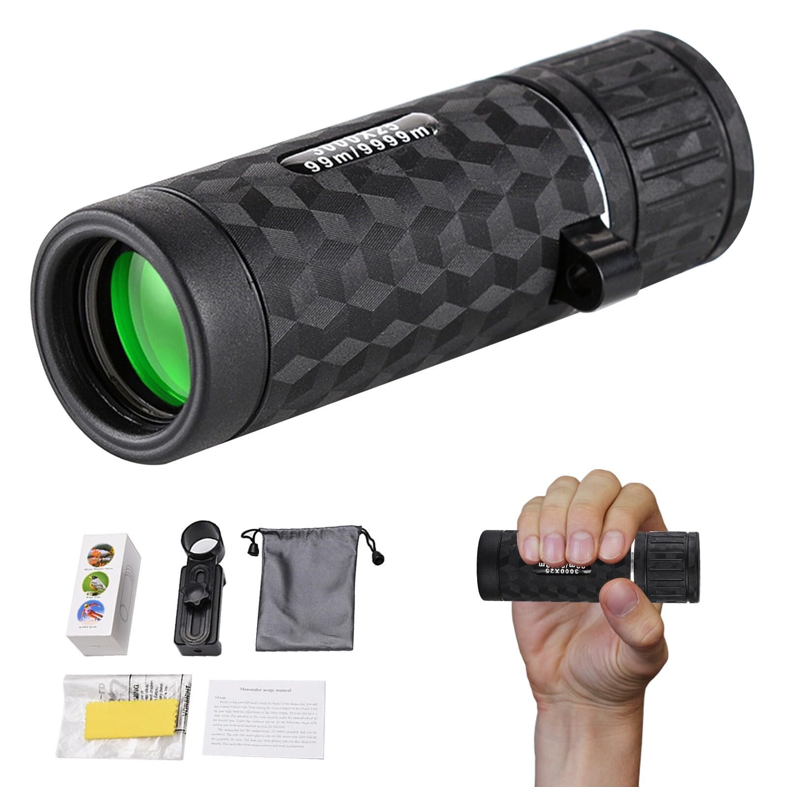 Night Monocular, 30x50 Telescope For Adults High Powered With Smartphone
