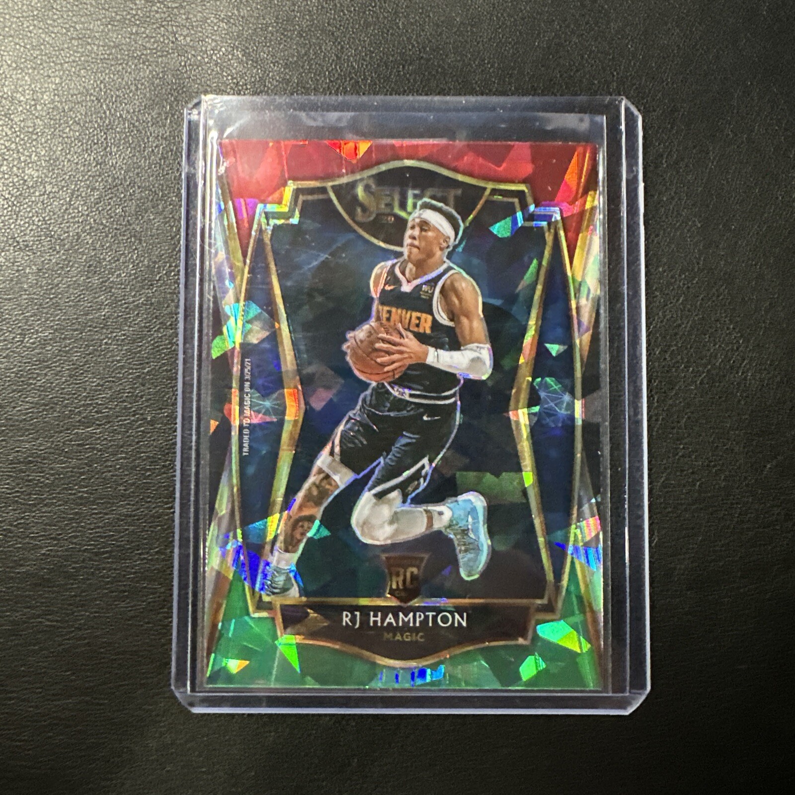 2020 Select Basketball #195 RJ Hampton Rookie RC Red White Green Cracked Ice