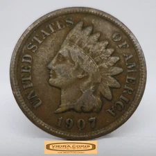 1907 Indian Head One Cent, Partial Liberty - #C38225NQ