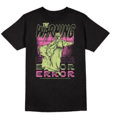 Vtg The Warning Band Error Album Cotton Black Full Size Men Women Shirt AG116