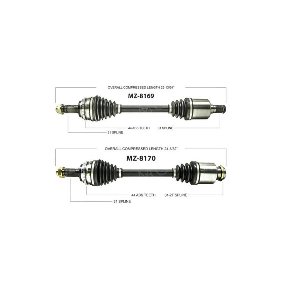 2 juntas de eje CV delantero Surtrack para Mazda CX-9 2007-2014 Foto 2 de 4