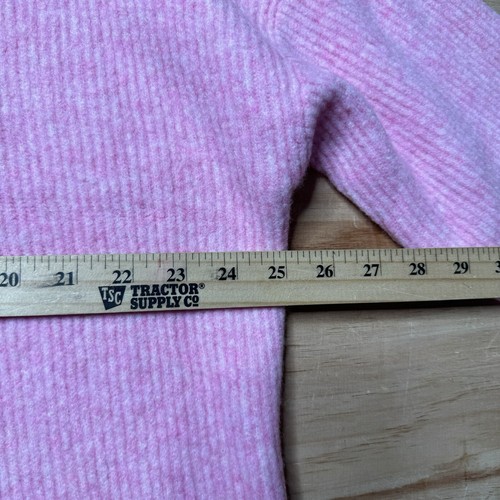 J.Crew L Ribbed Crewneck Sweater Extra-soft Yarn Pink Comfortable Relaxed… Read - Picture 5 of 7