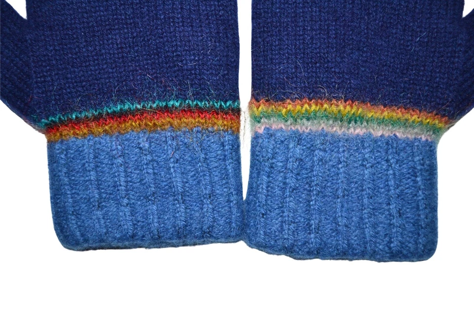 Guantes Paul Smith Mainline Signature Intarsia Azul Marino Para Hombre Nuevos Foto 2 de 4