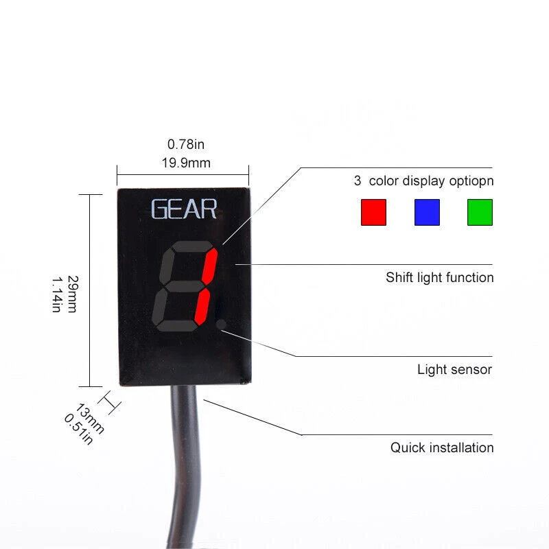 For Can-Am Spyder RT / ST / RTS Motorcycle Gear Indicator 1-6 Level Digital - Image 3 of 4