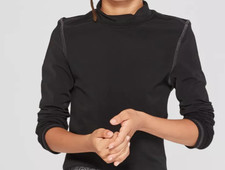 C9 Champion  Boy's Size XS 4-5 Long Sleeve  Black Mock  Duo Dry  Power Core
