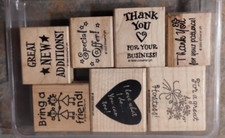stampin' up set stamps retired lot of 7 1999 Inspiration Sayings