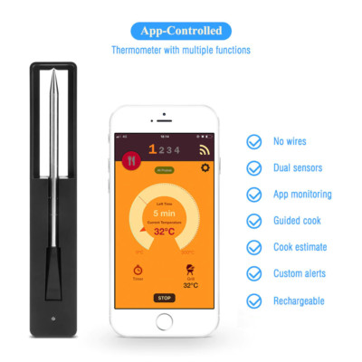 Meat Food Steak Thermometer Wireless Digital Bluetooth Barbecue Accessories