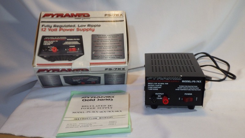 Open Box Pyramid PS7KX (PS-7KX) 5 Amp Constant Regulated AC/DC Power Supply