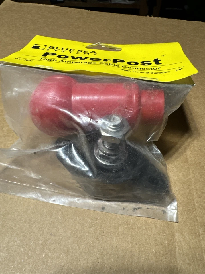 Blue Sea Busbar 螺钉,Powerpost 带红色保护套 — 第 2/4 张图片