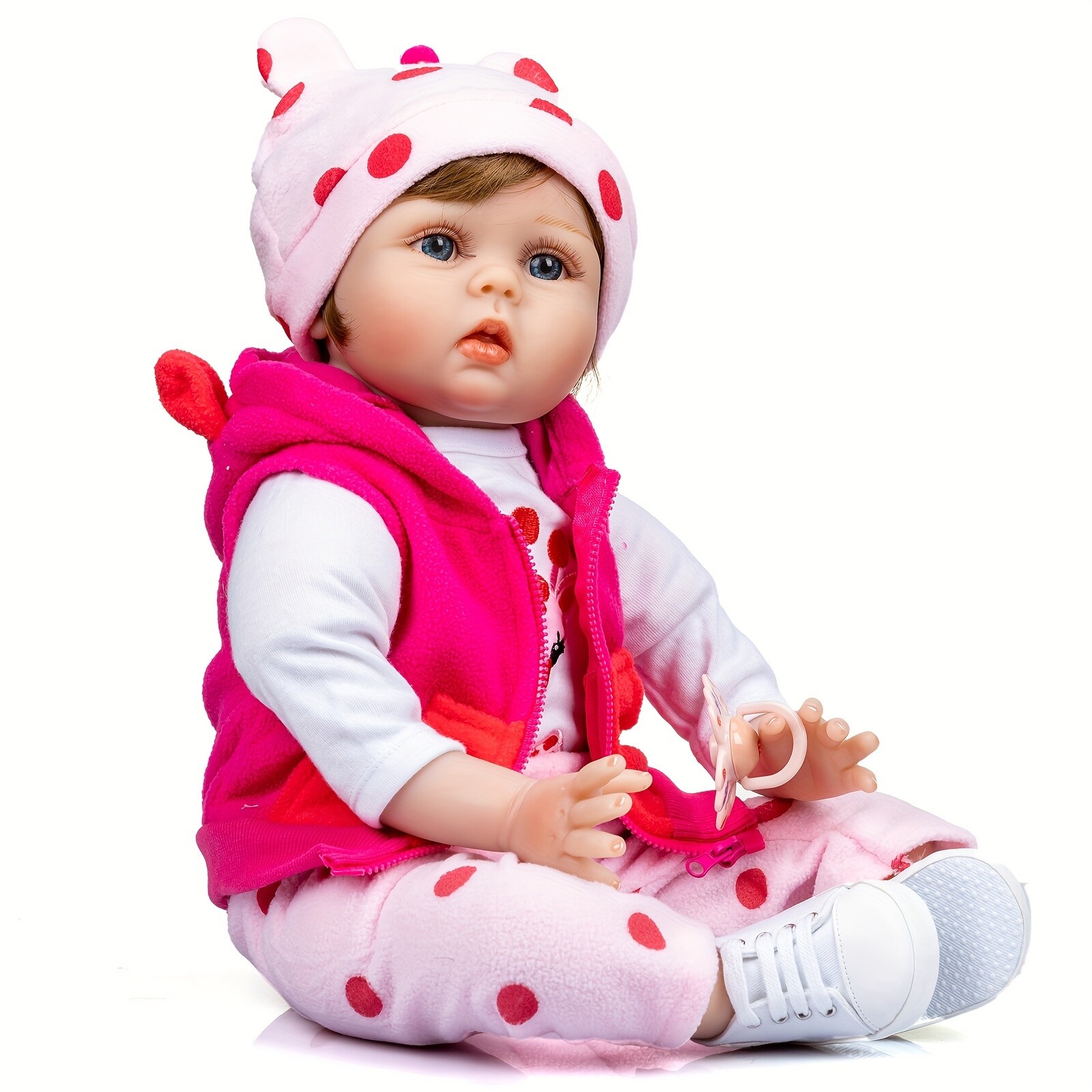 22inch/55cm Soft Body Reborn Baby Doll With Cute Clothes, Fashion Doll