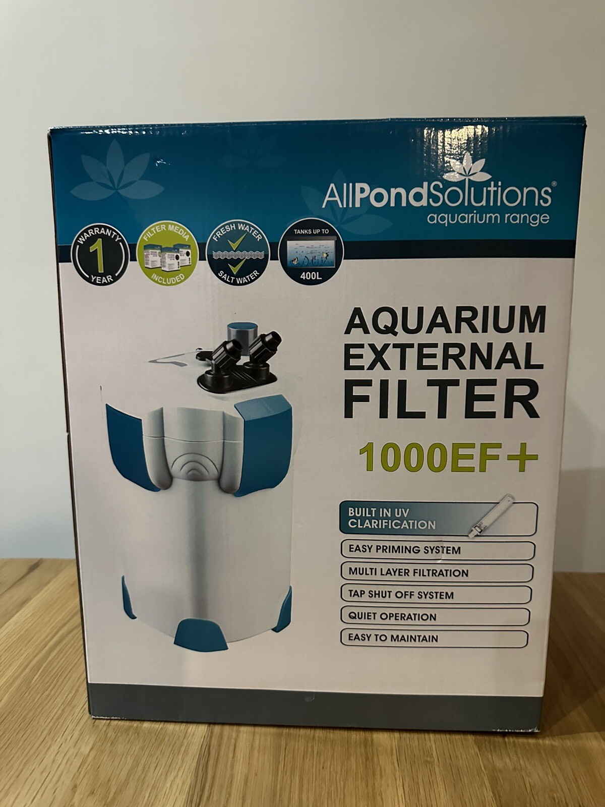 All Pond Solutions 1000EF Aquarium Fish Tank External Filter 1000 L/H