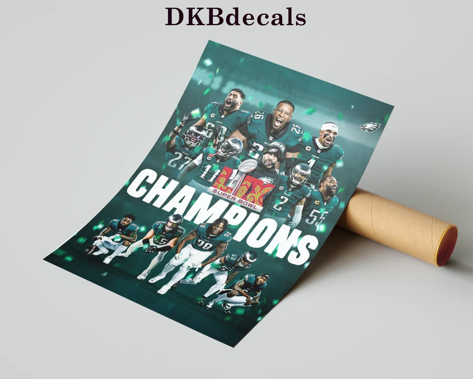 Super Bowl LIX Champions Philadelphia Eagles Poster - Sizes up to 13" x 19" - Image 2 of 2