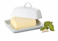Butterdose Porzellan Schwer Butterglocke Butterschale Butter Dose Schale Weiß