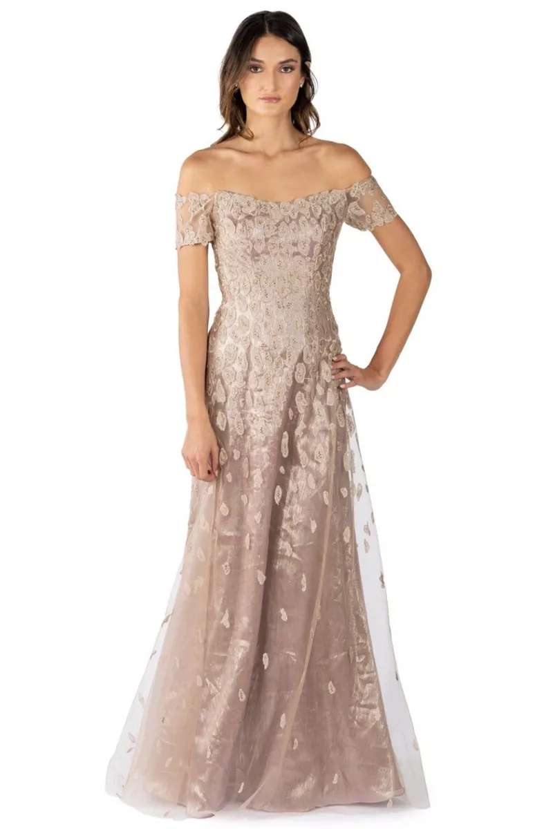 Rene ruiz off the shoulder sale gown