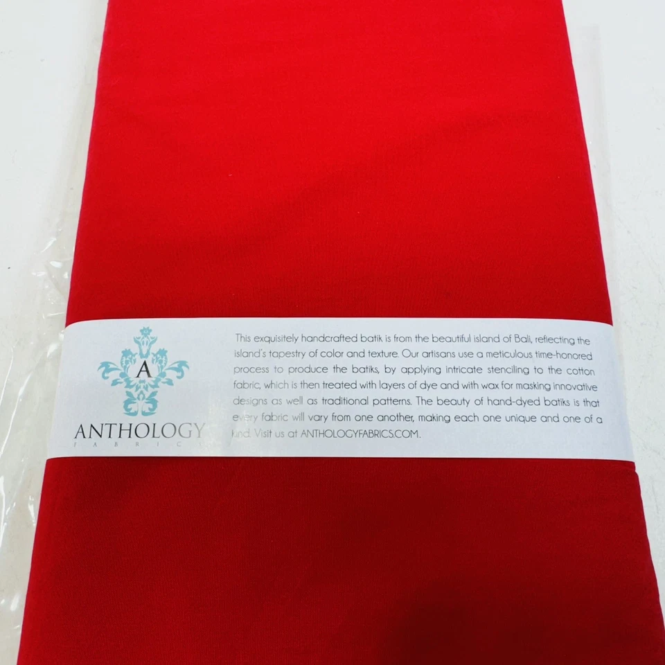 10.20 Yard of Anthology Fabrics 100% Cotton, Lava Solids Style# 2025 True Red - Image 2 of 4