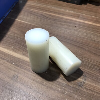 2x Reststück PVC natur Ø 52 mm  x ca. 105 mm lang  (319)