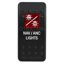 OTRATTW Carling Technologies Contura II Rocker only, NAV/ANC LIGHTS, RED LENS