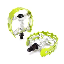 Wellgo Old school BMX XC-II bear trap pedals 9/16" FOR 3 PIECE CRANKS Green Cage