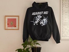 Against Me Band Concert Tour Hoodie For Men Cotton Black Full Size HH026
