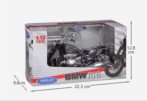 1:12 Welly BMW R18 2020 Retro Cruiser Motorcycle Diecast Model Bike Tour - Picture 3 of 3