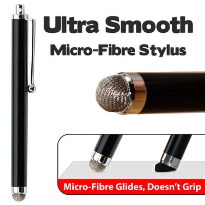 3 x BLACK TOUCH MICRO FIBRE TIP STYLUS PEN FOR IPAD IPHONE SAMSUNG TABLET MOBILE