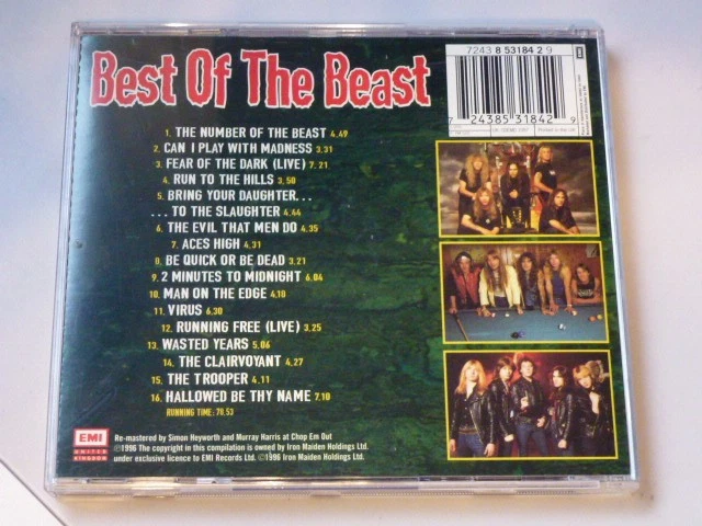 Iron Maiden - Best of the Beast Cd Sammlungsauflösung - Bild 2 von 2