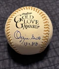 Ozzie Smith 13 X Gold Glove Inscription Autographed Golden Glove Award Baseball