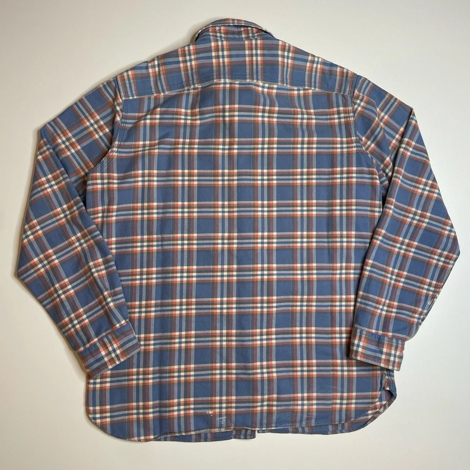 Camisa RRL Ralph Lauren Algodón Franela a Cuadros L Doble Bolsillos en el Pecho Multicolor Foto 3 de 4