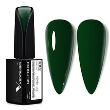 VENALISA 15ml Emerald Green Gel Nail Polish, Dark Green Lime Color Soak Off U...