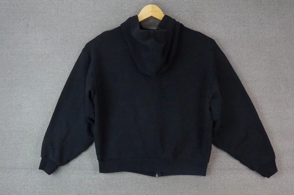 Alo Yoga Hoodie Women's Black Medium Fleece Full Zip Long Sleeve Logo Sweatshirt - Image 4 of 4