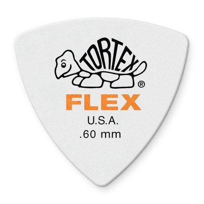 Jim Dunlop Tortex  Flex  Triangle Pick .60MM - 6 Pack 0.60mm, ORANGE