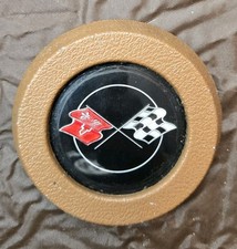 1968 Corvette Steering Wheel Horn Button Emblem Can Be Painted To Match Original 1968 Corvette Steering Wheel Horn Button Emblem Can Be Painted To Match Original